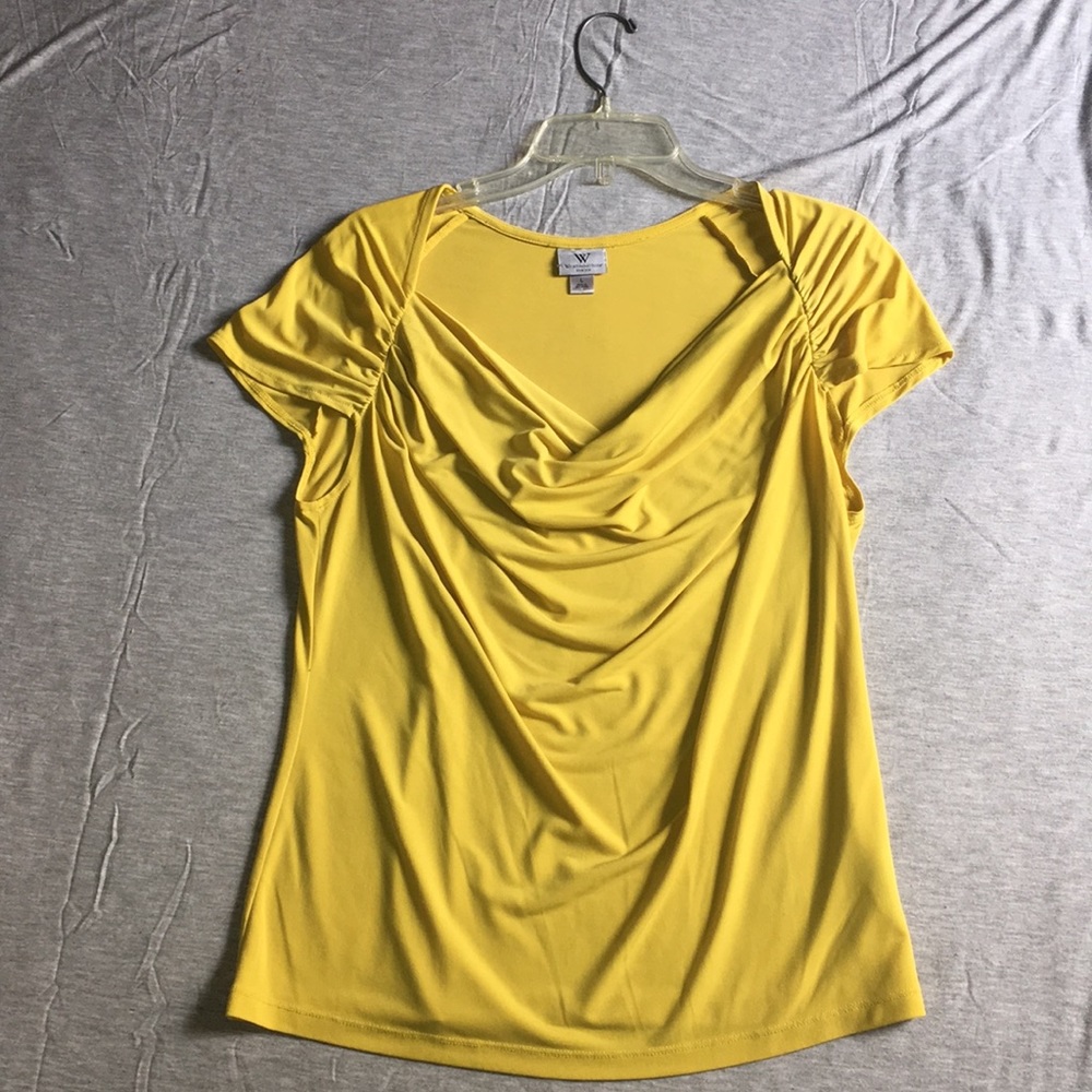 Worthington yellow/gold women top L